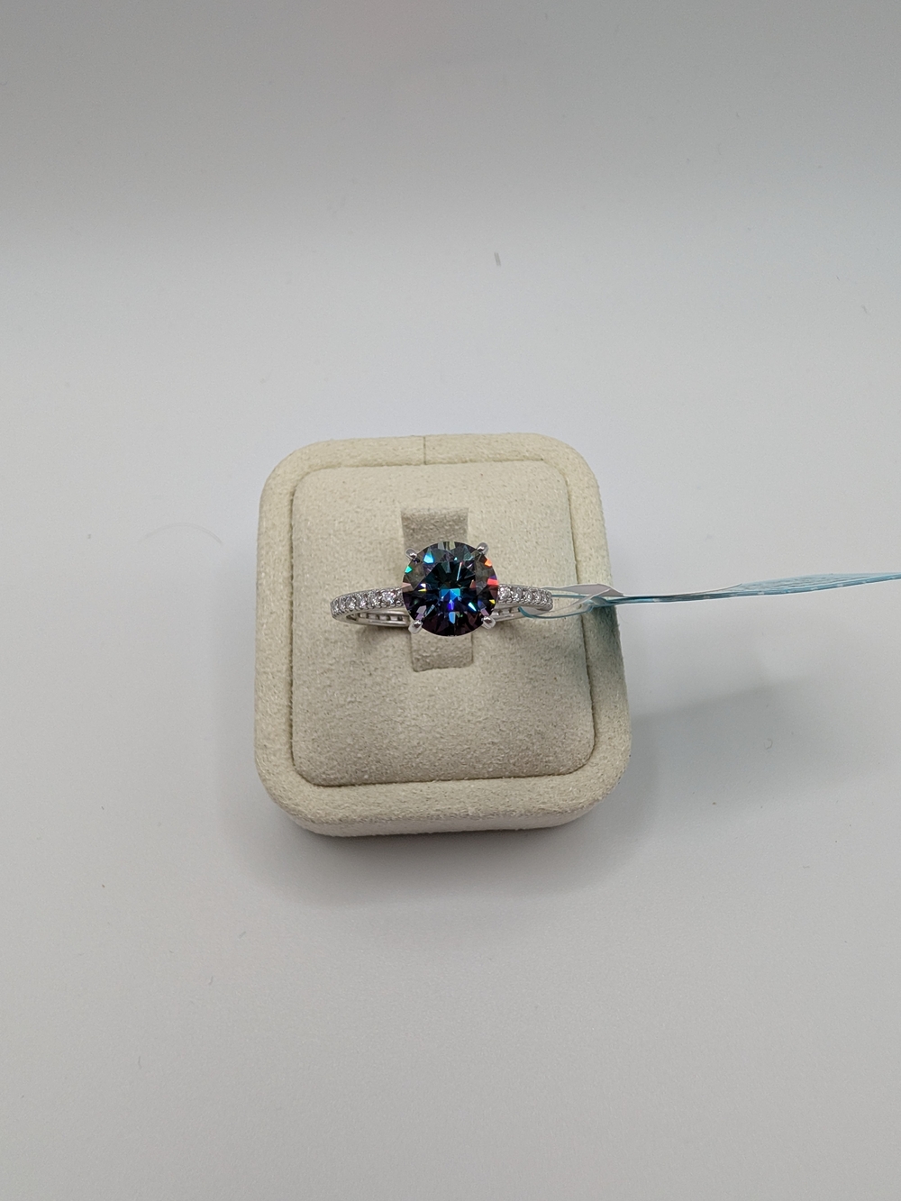 NWT Bomb Party Sterling Silver 2.37 CTW Moissanite Solitaire Ring Size 9